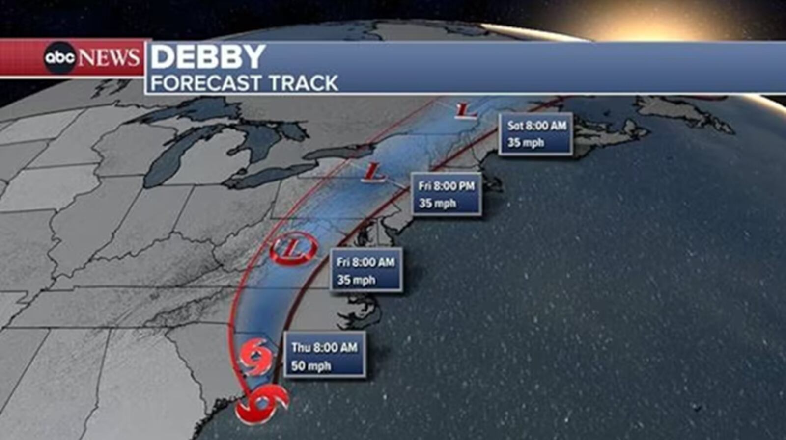 Tropical Storm Debby tracker, maps Latest storm path 102.5 The Bone