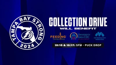 LIGHTNING TO OFFER DISCOUNTED TICKETS TO FIRST THREE HOME GAMES IN THE WAKE OF HURRICANE MILTON