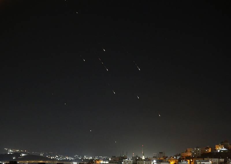 Rockets fired on Israel by Iran.