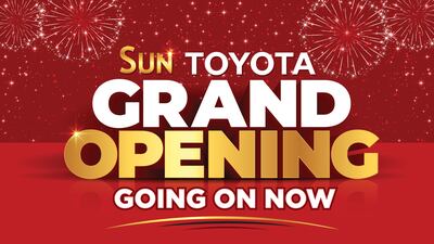 Join Carmin at the Sun Toyota Used Car Super Center Grand Opening!