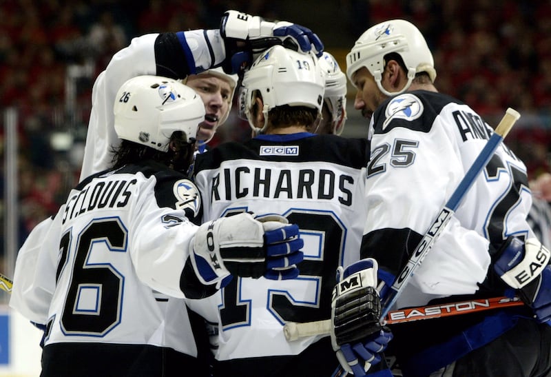 Tampa Bay Lightning DAVE ANDREYCHUK BRAD RICHARDS