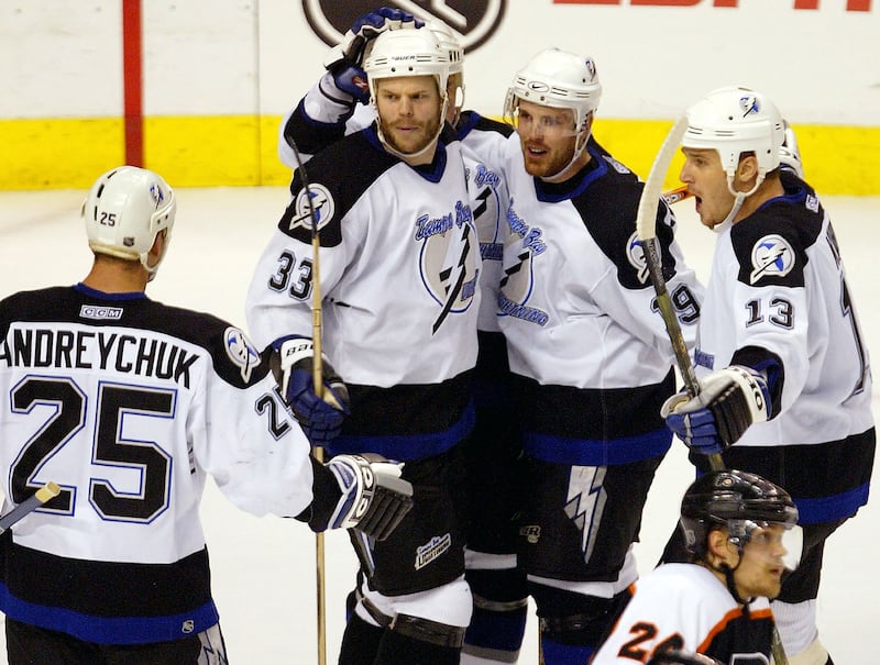 Tampa Bay Lightning DAVE ANDREYCHUK BRAD RICHARDS