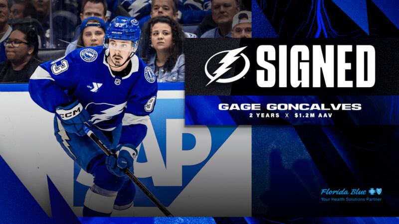 WHPT 102.5 The Bone NHL Tampa Bay Lightning Gage Goncalves