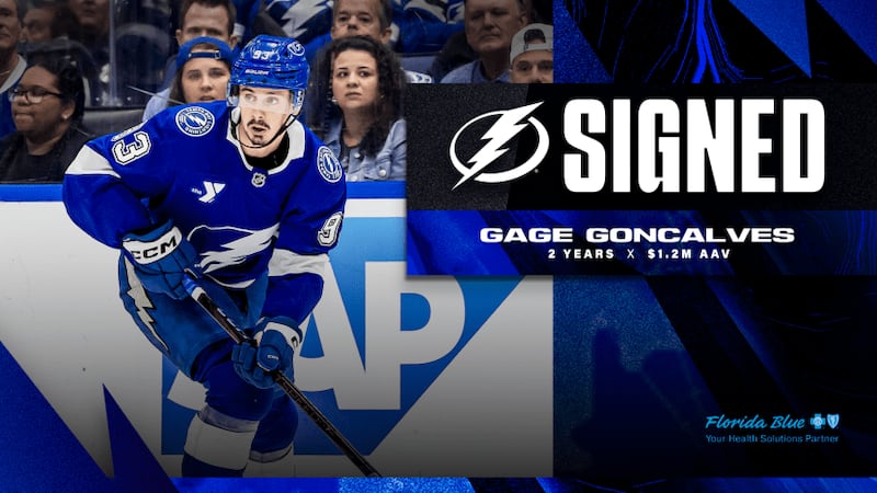 WHPT 102.5 The Bone NHL Tampa Bay Lightning Gage Goncalves