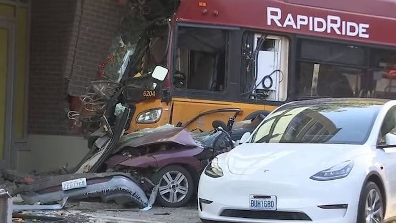 One pedestrian was killed and the driver of the sedan was in critical condition.