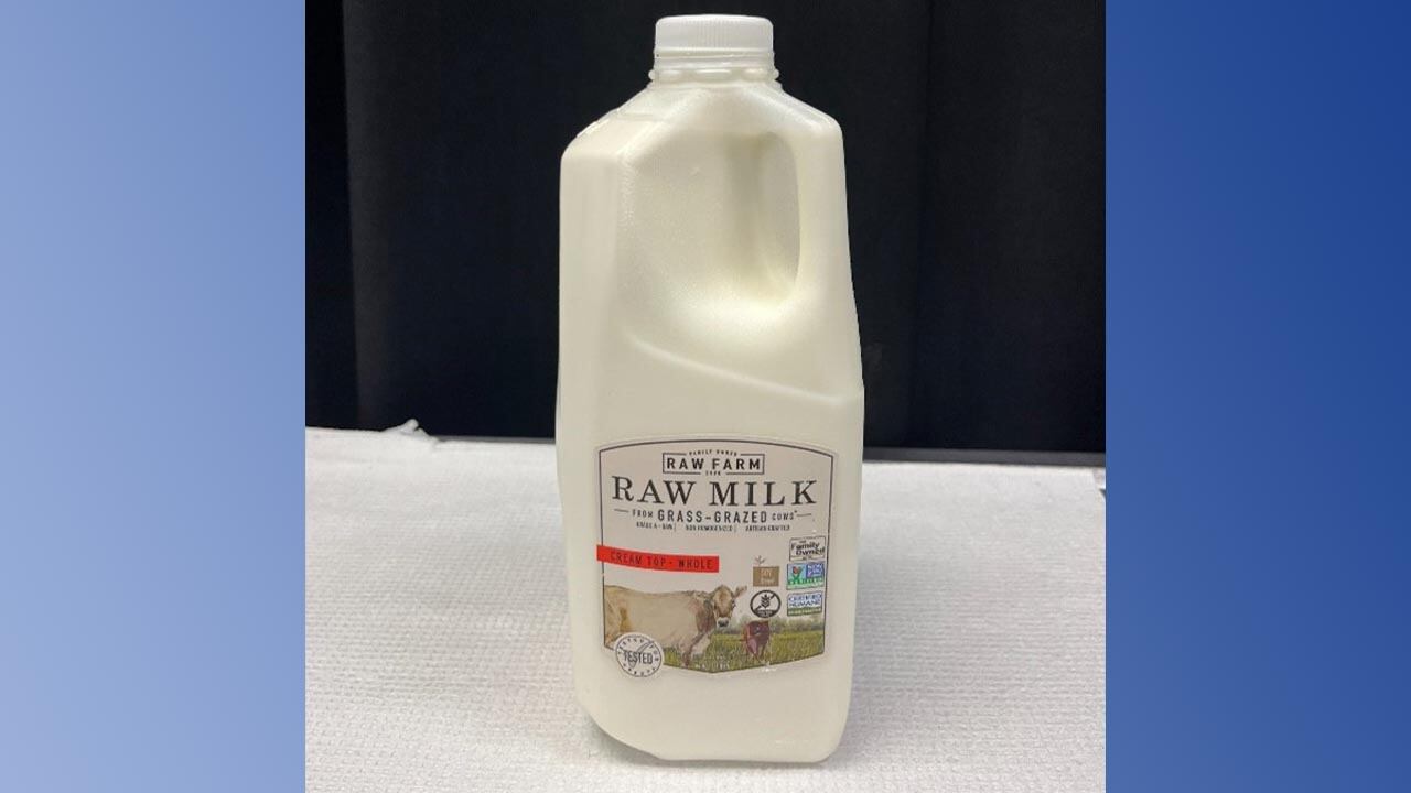Half gallon of raw milk