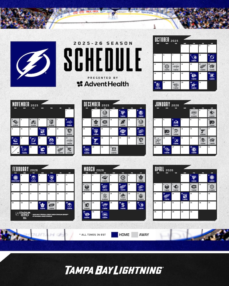 WHPT 102.5 The Bone LIGHTNING ANNOUNCE 2025-26 REGULAR SEASON NHL SCHEDULE